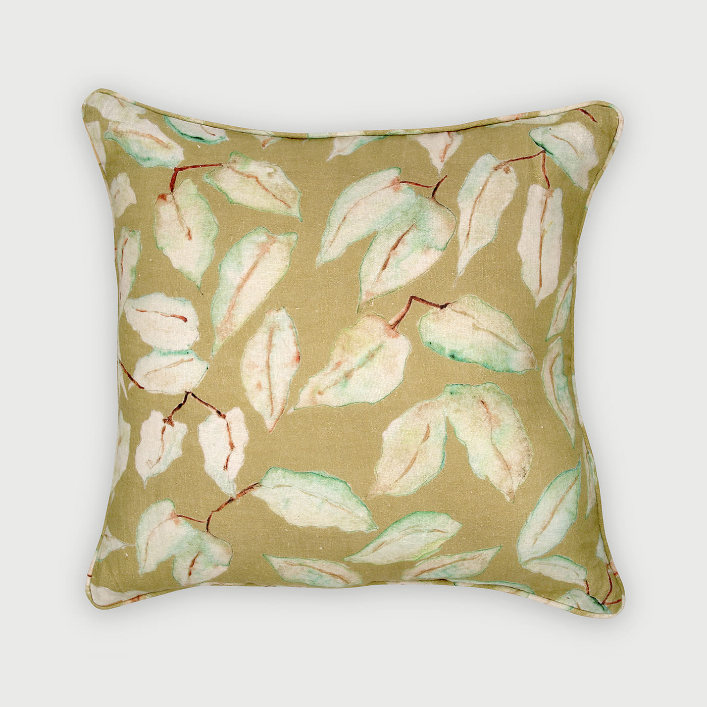 Grove Ochre Linen Cushion Cover
