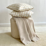 Beige Cushion & Throw Gift Set