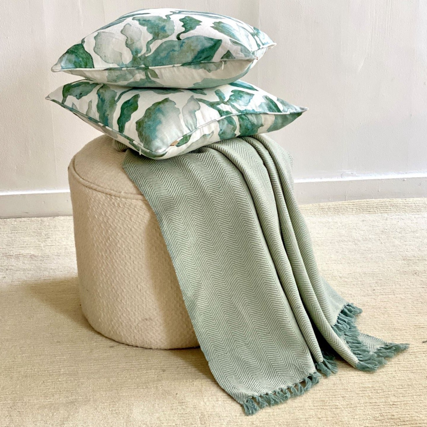 Teal Cushion & Throw Gift Set
