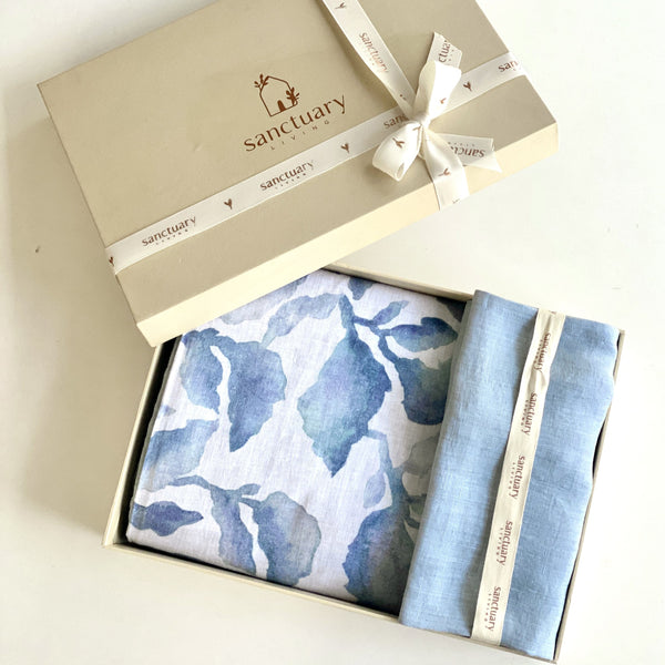 Cascade Blue Bedding Gift Set
