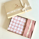 Checker Blush Bedding Gift Set