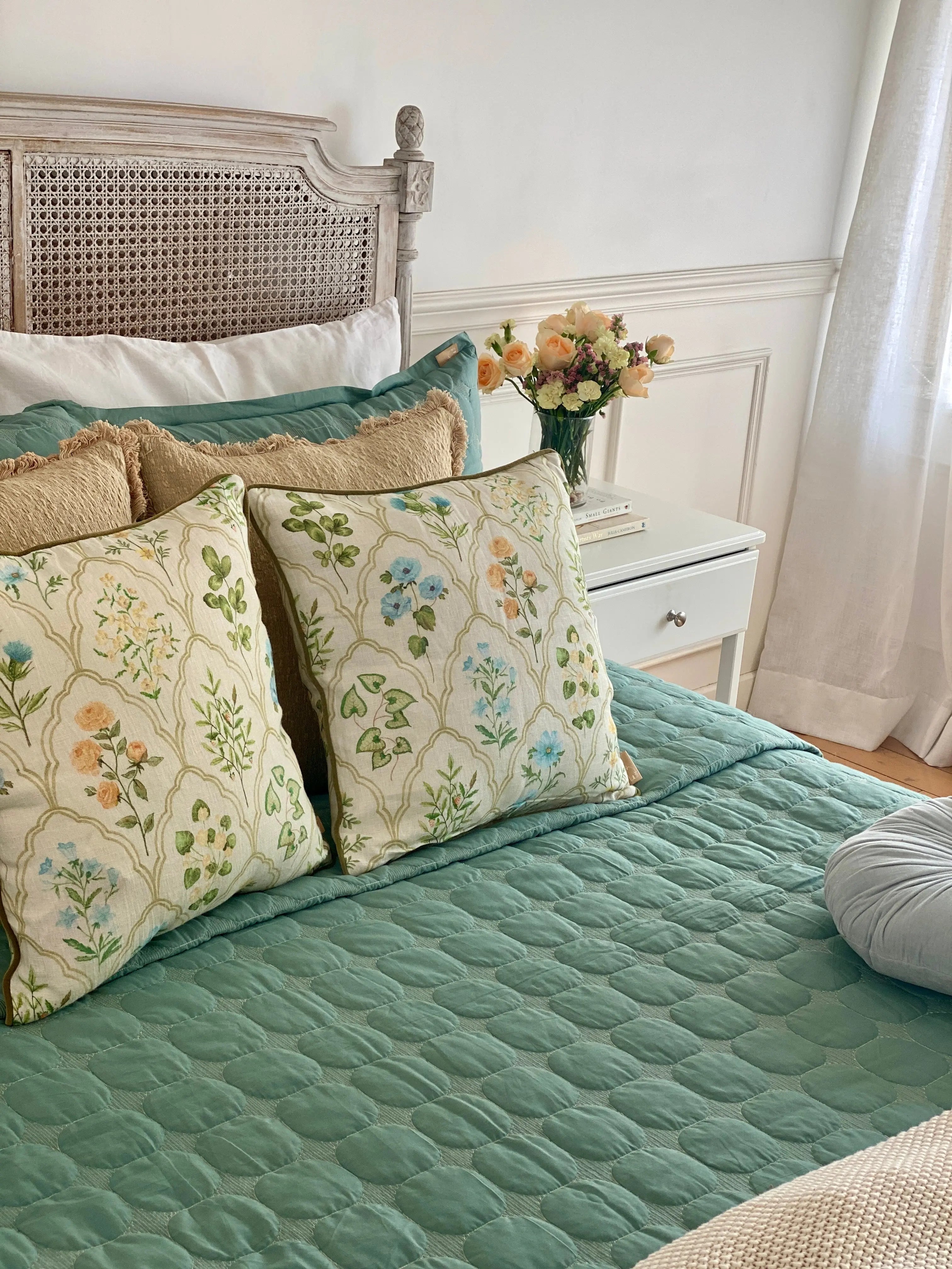 Zen Eucalyptus Cotton Quilted Bedding Set SanctuaryLiving