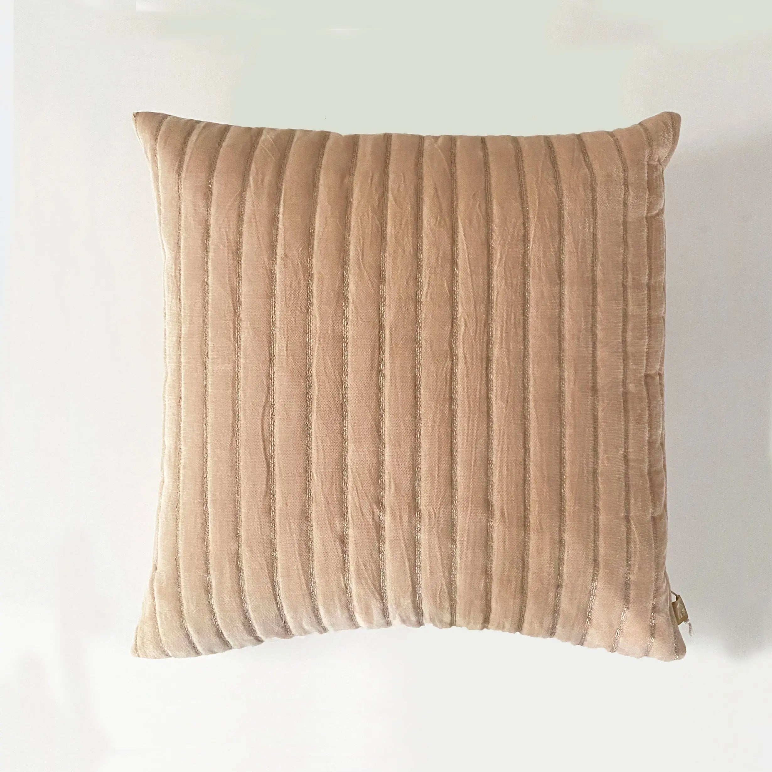 Eden Striped Blush Velvet Cushion Cover SanctuaryLiving