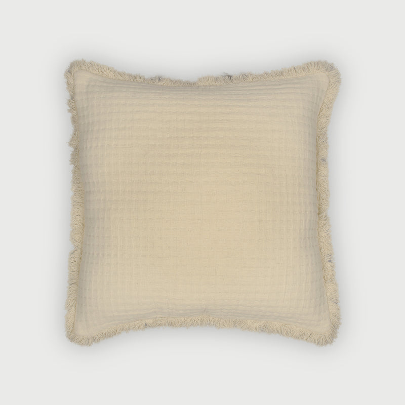 Trail Ivory Cotton Cushion Cover