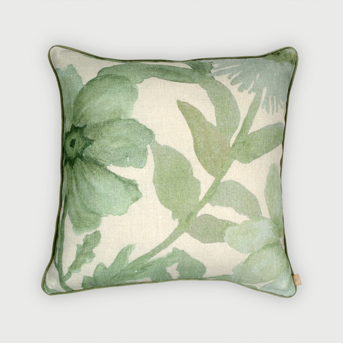 Wildflower Fern Linen Cushion Cover