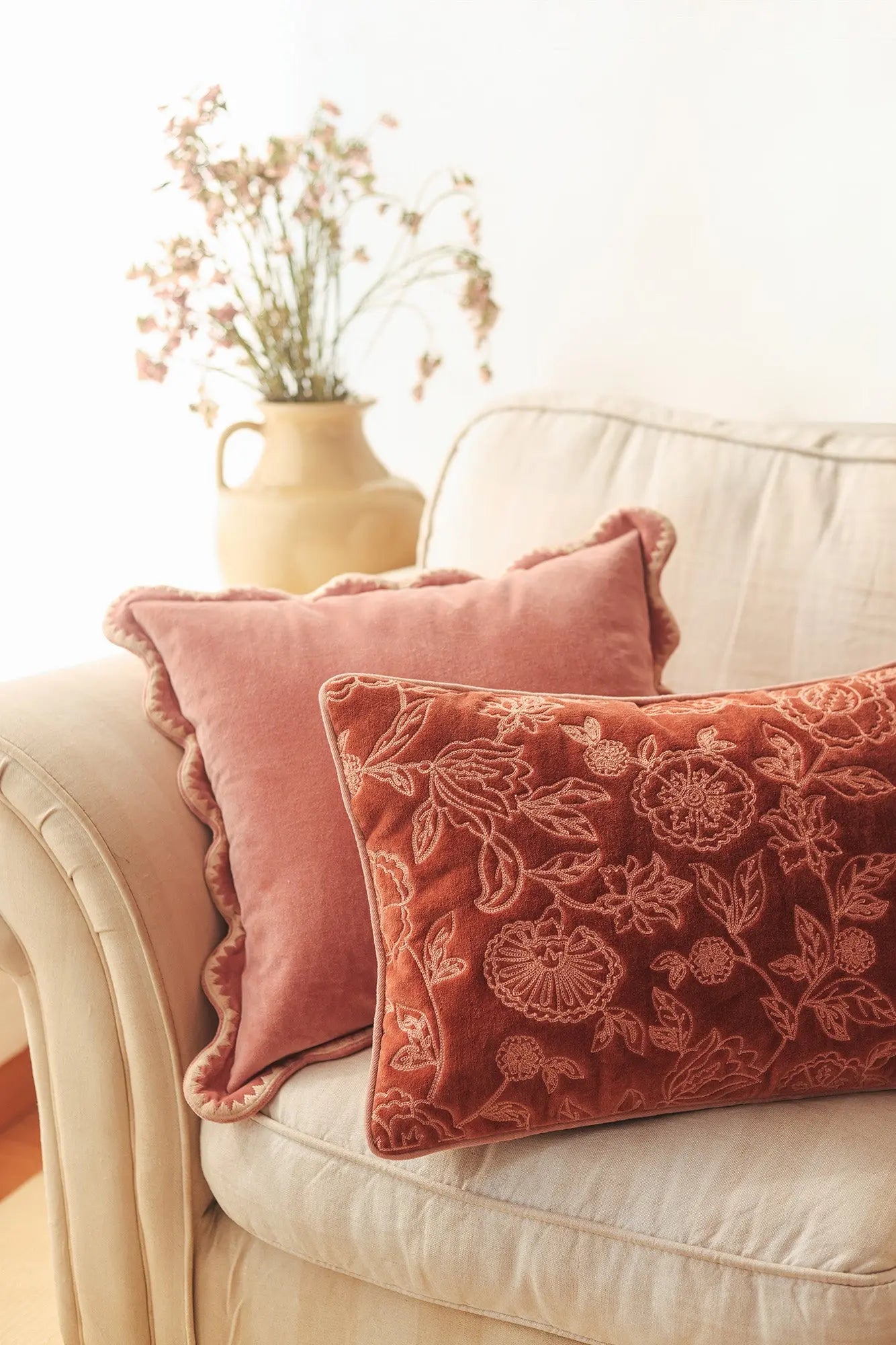 Mirage Scallop Rose Cushion Cover SanctuaryLiving
