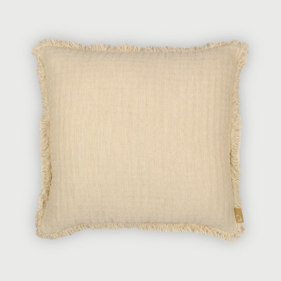 Trail Oatmeal Cotton Cushion Cover