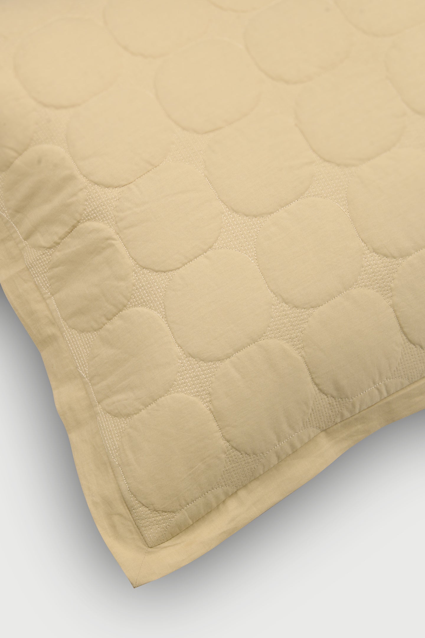 Zen Beige Cotton Quilted Bedding Set