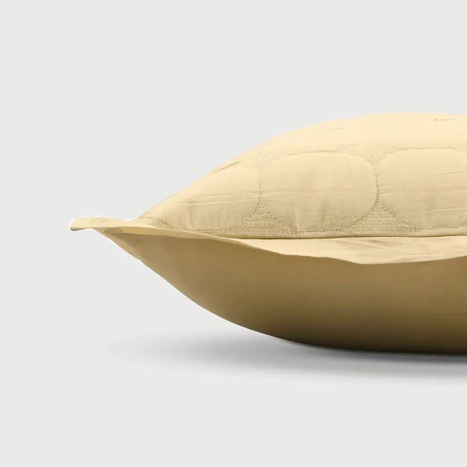 Zen Beige Cotton Quilted Bedding Set SanctuaryLiving