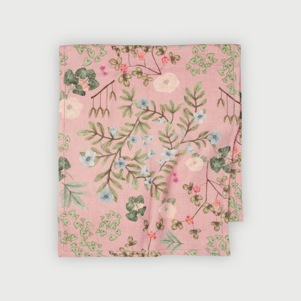 Valley Rose Linen Table Runner