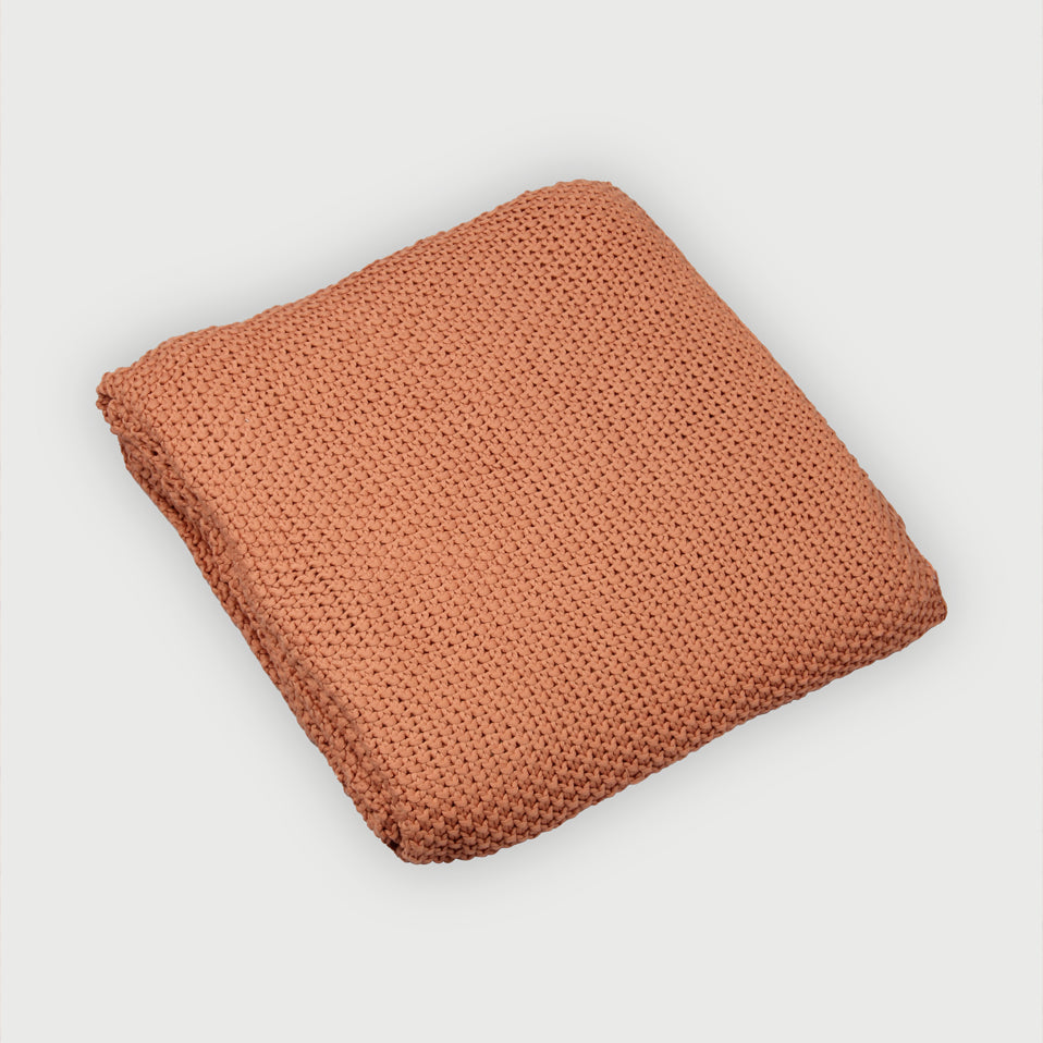 Spice Moss Knit Throw
