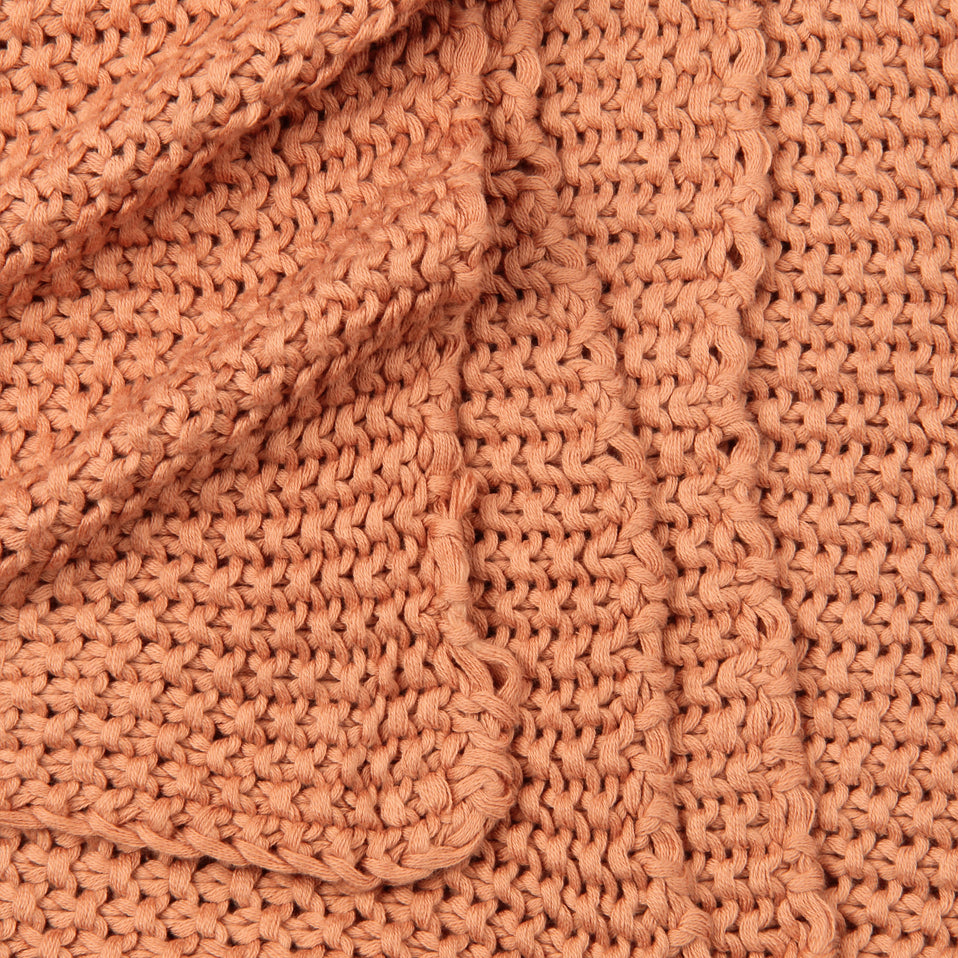 Spice Moss Knit Throw