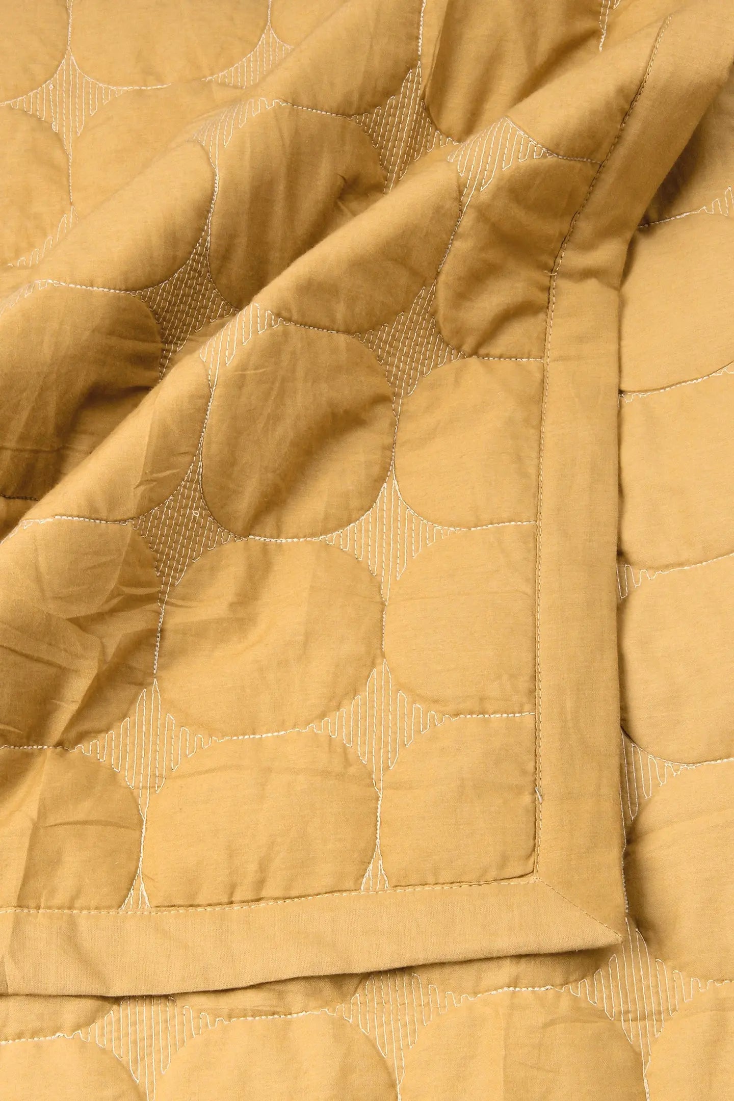 Zen Ochre Cotton Quilted Bedding Set SanctuaryLiving