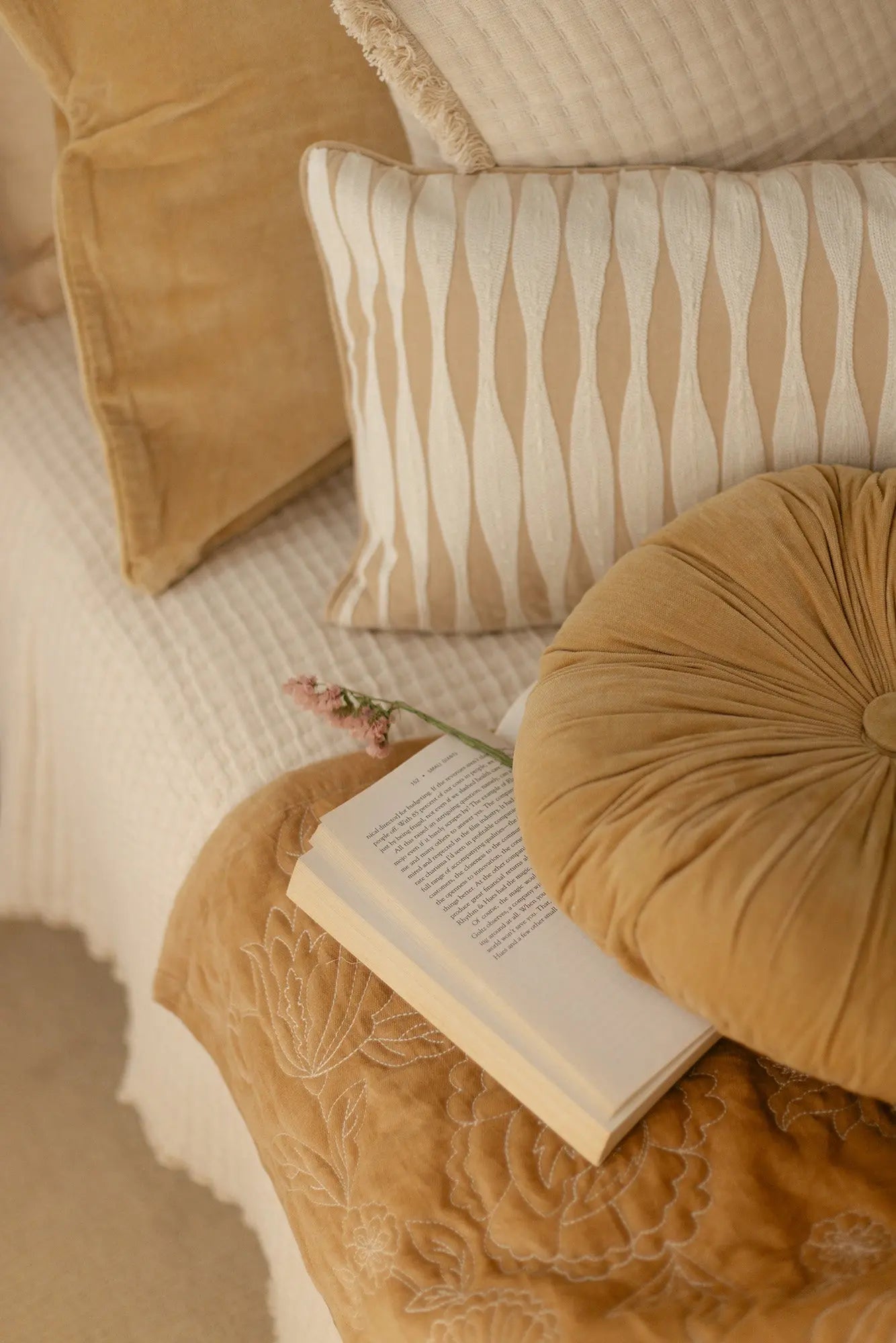 Ripple Oatmeal Oblong Cushion Cover SanctuaryLiving