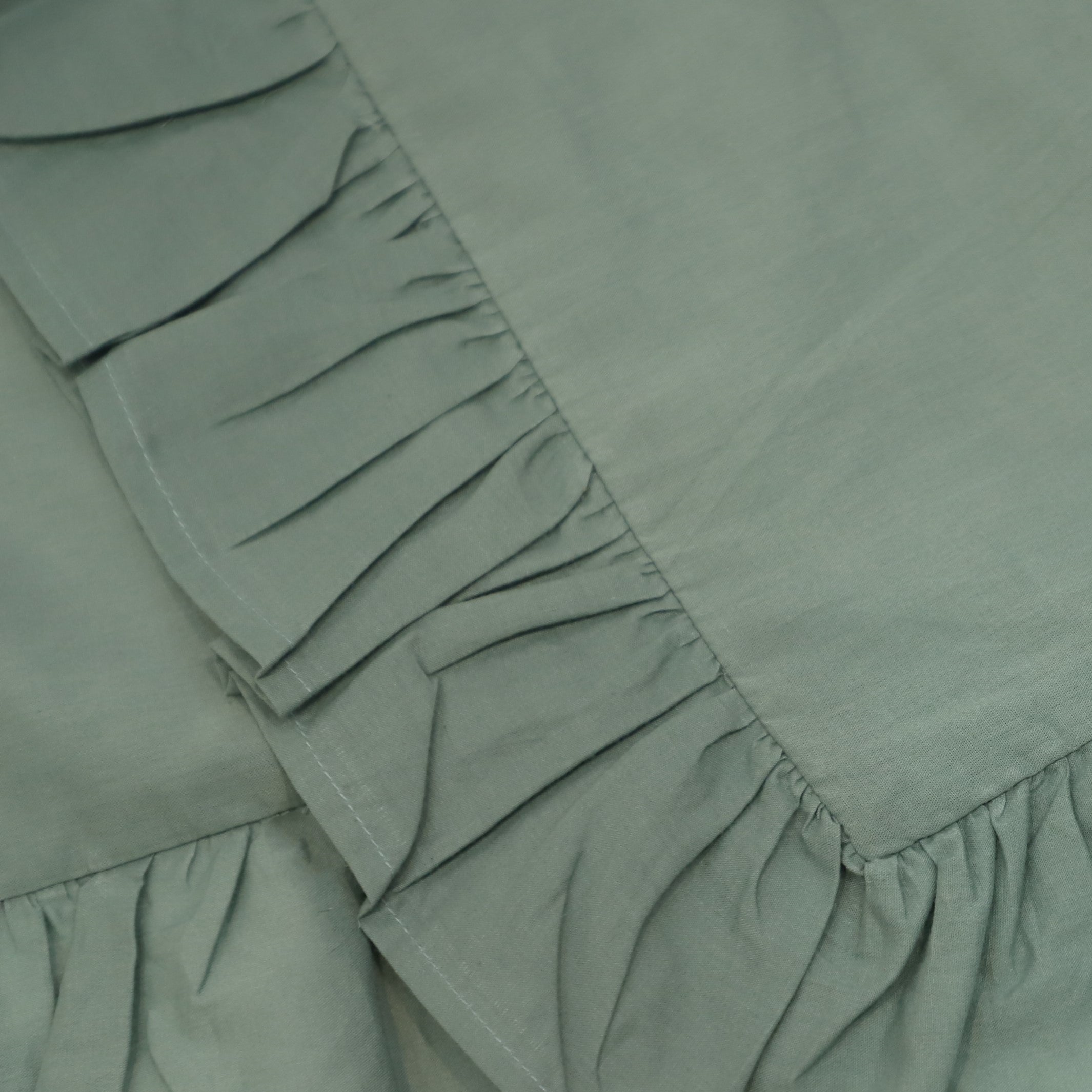 Ruffle Eucalyptus Duvet Cover