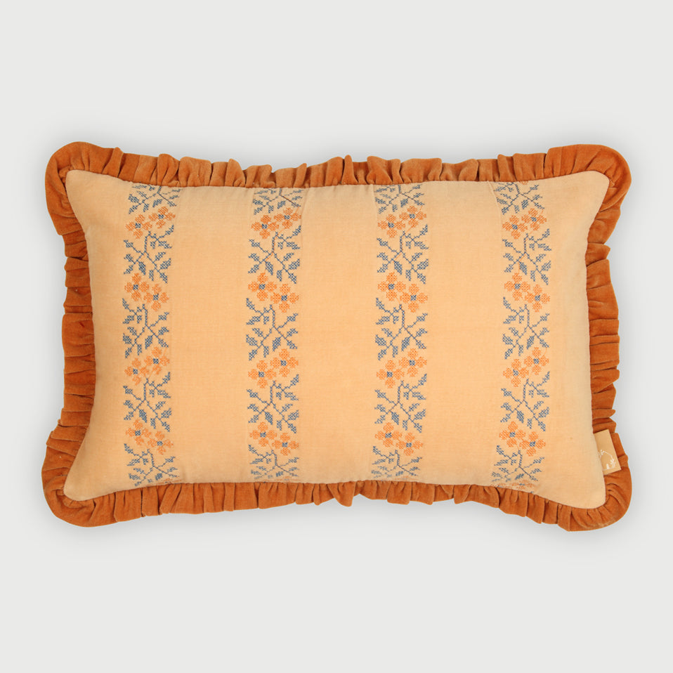 Heather Sunset Cross Stitch Oblong Cushion Cover