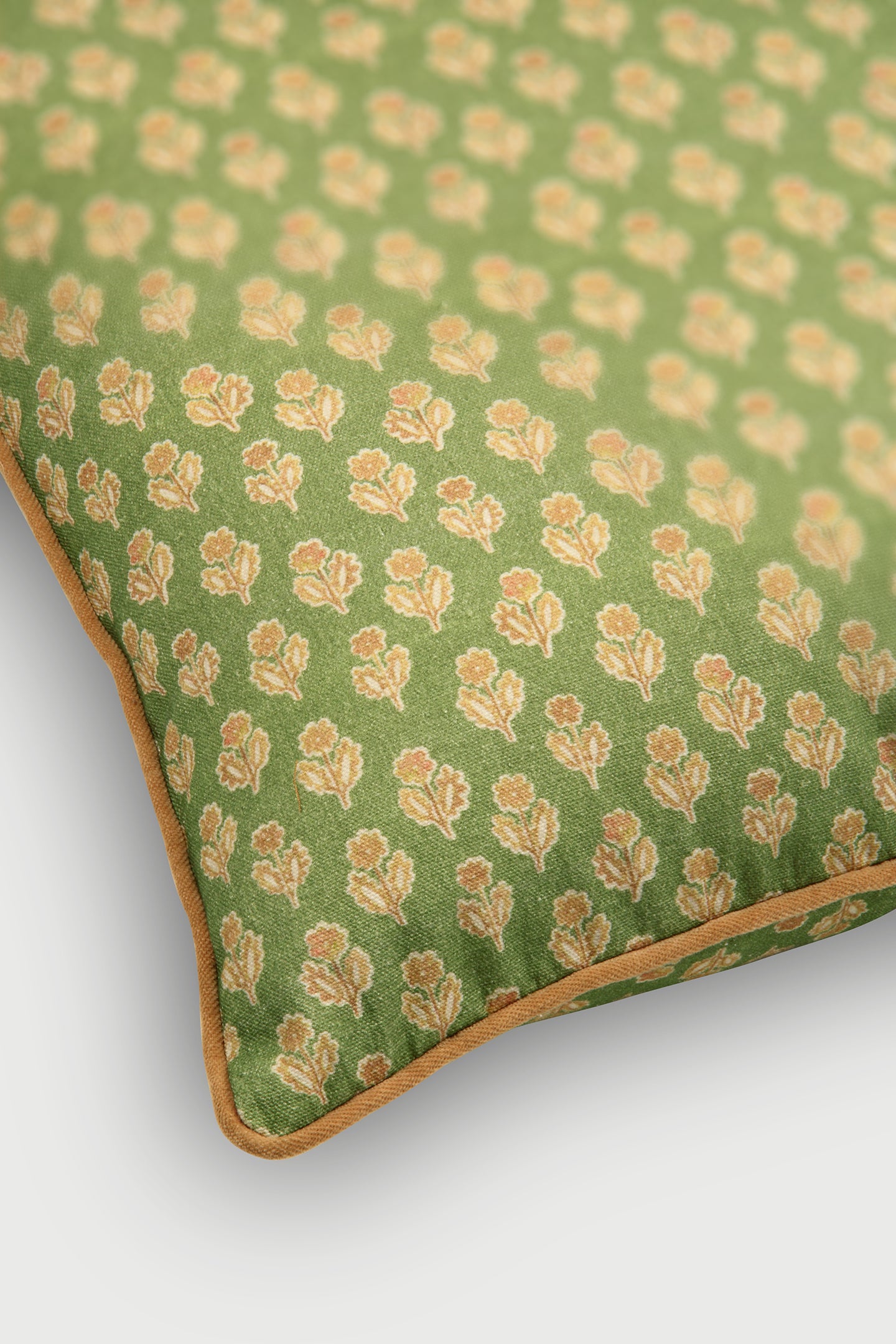 Viola Forest Green Cotton Cushion Cover