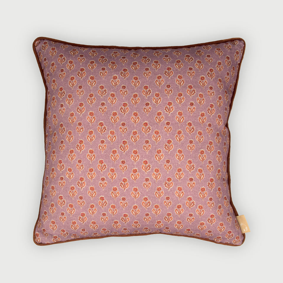 Viola Lavender Cotton Cushion Cover