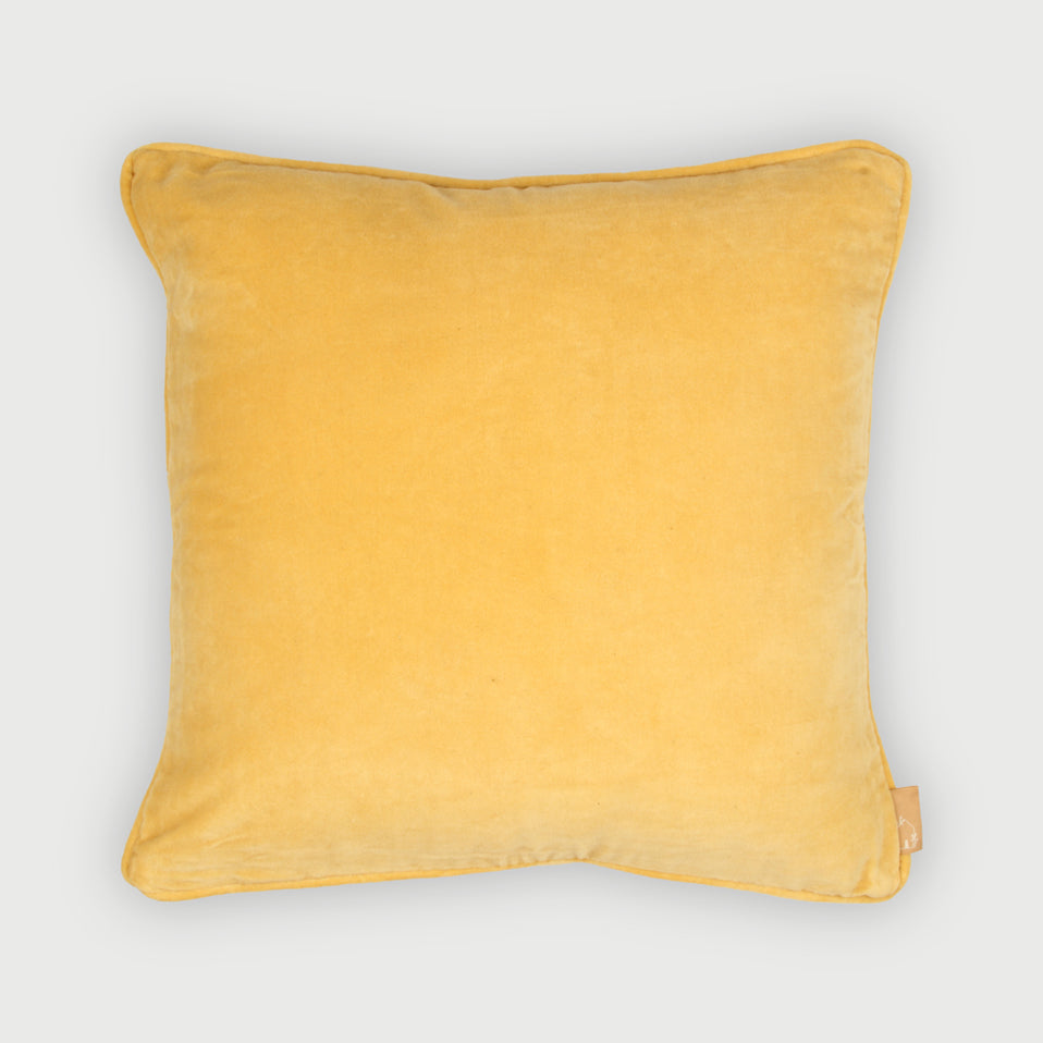 Butter Yellow Velvet Euro Sham
