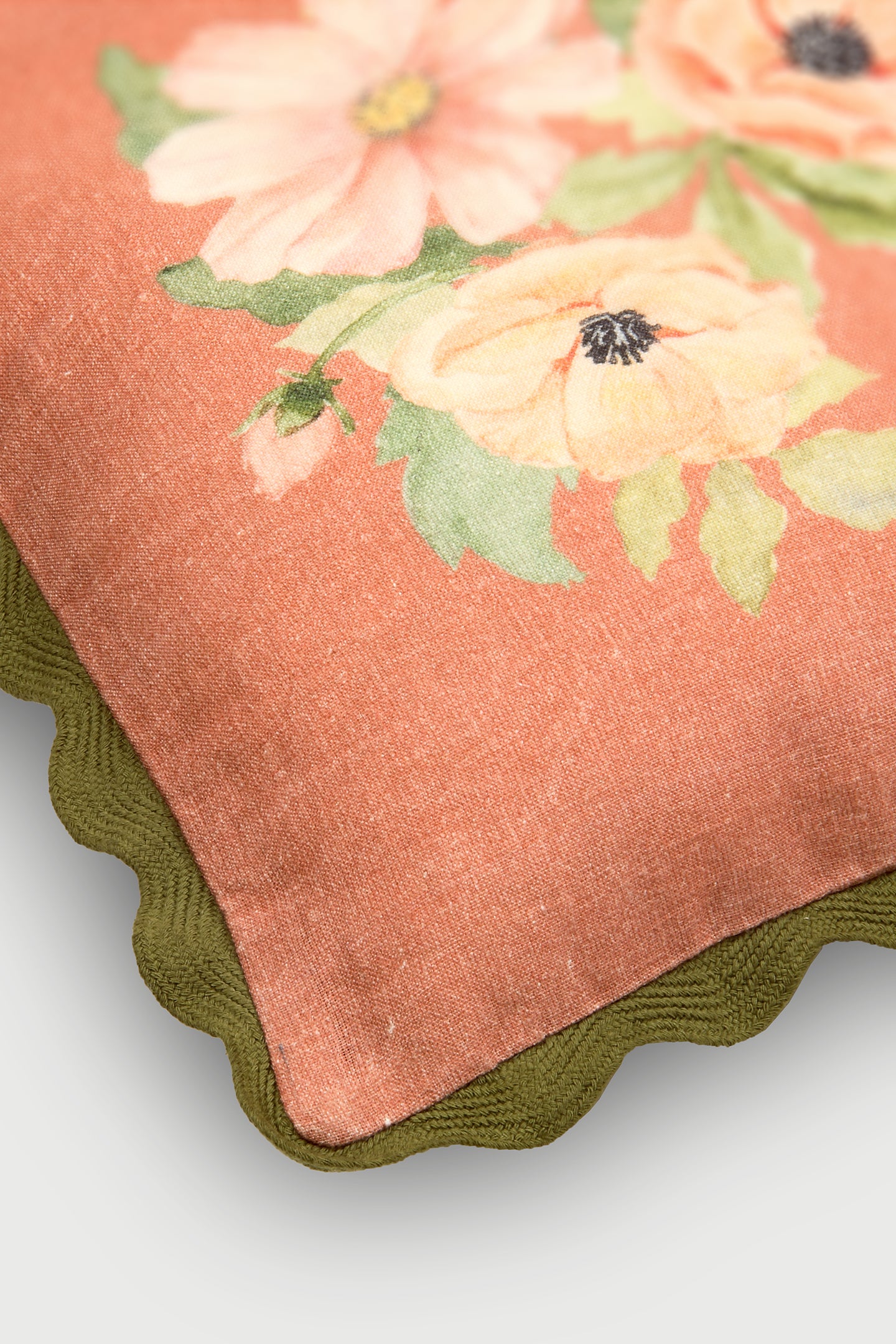 Annabella Carmine Linen Cushion Cover