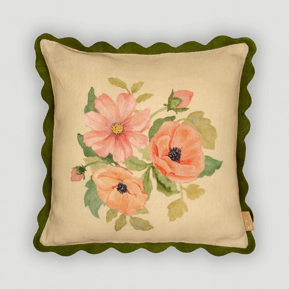 Annabella Amber Linen Cushion Cover
