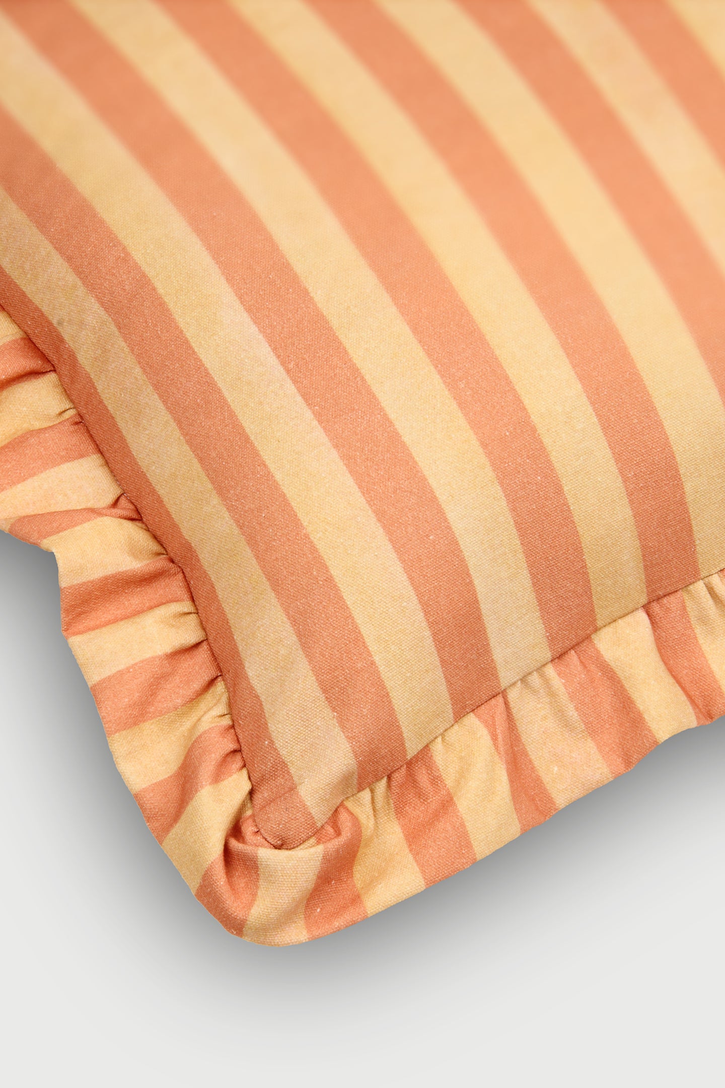 Linea Ruffle Amber Cotton Oblong Cushion Cover