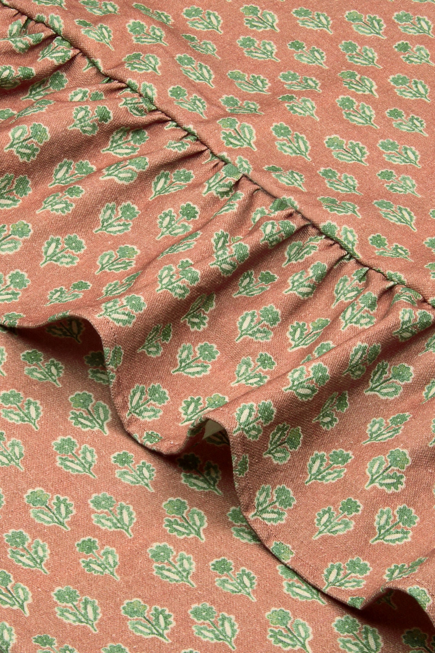 Viola Ruffle Terracotta Cotton Table Cover