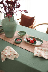 Mirage Rose Linen Table Runner