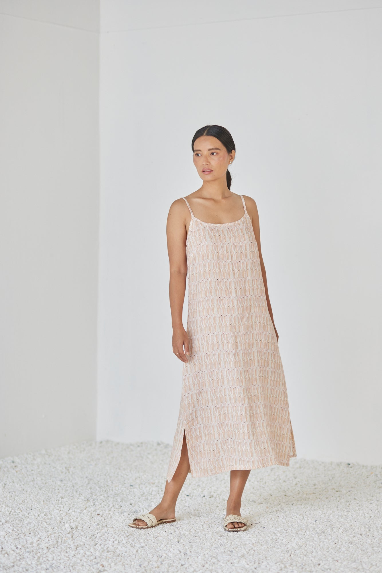 Iris Mosaic Blush Slip Dress
