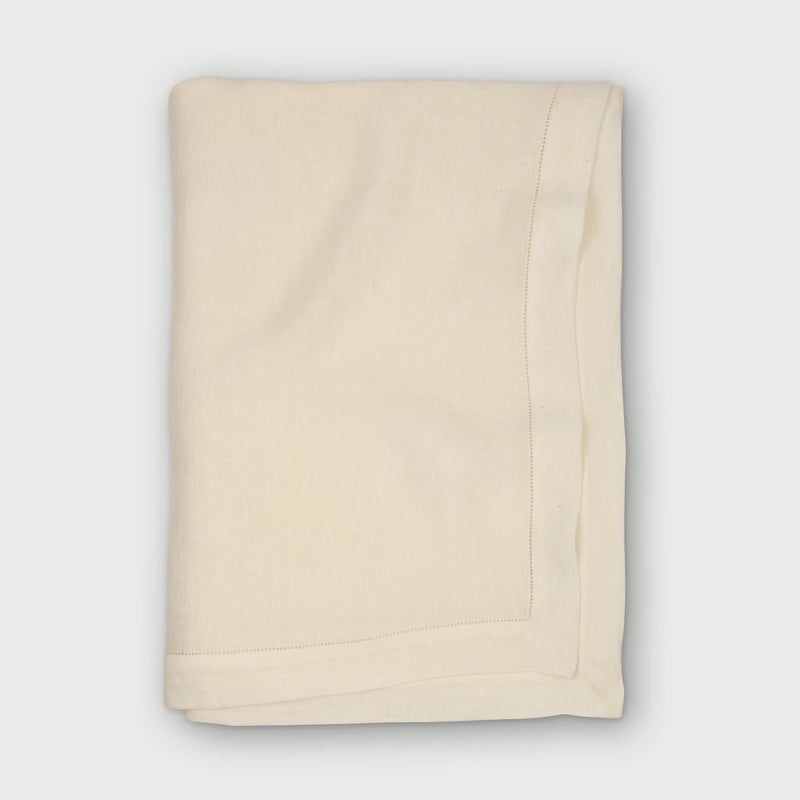 Ivory Linen Table Cover