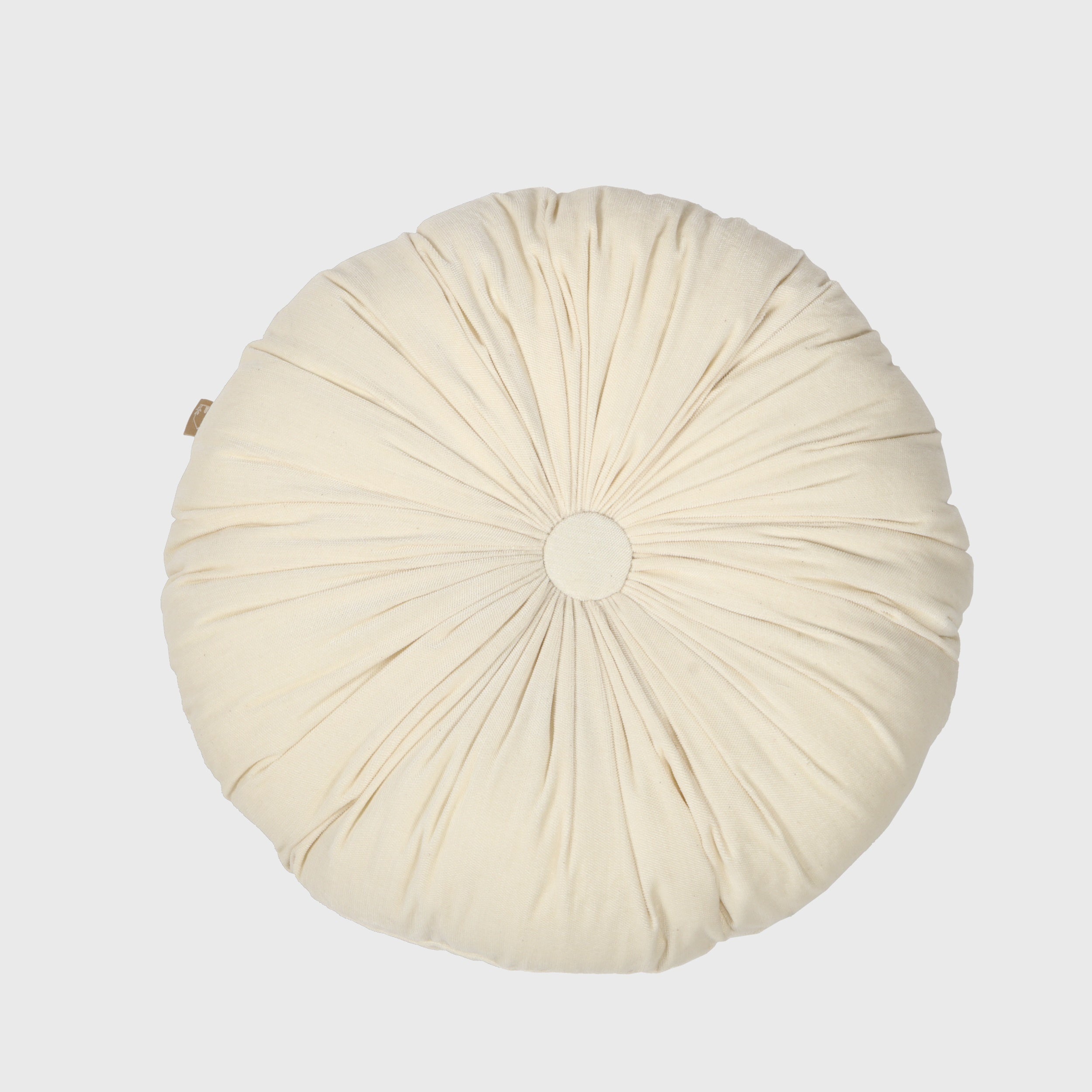 Cuddle Ivory Velvet  Round Cushion