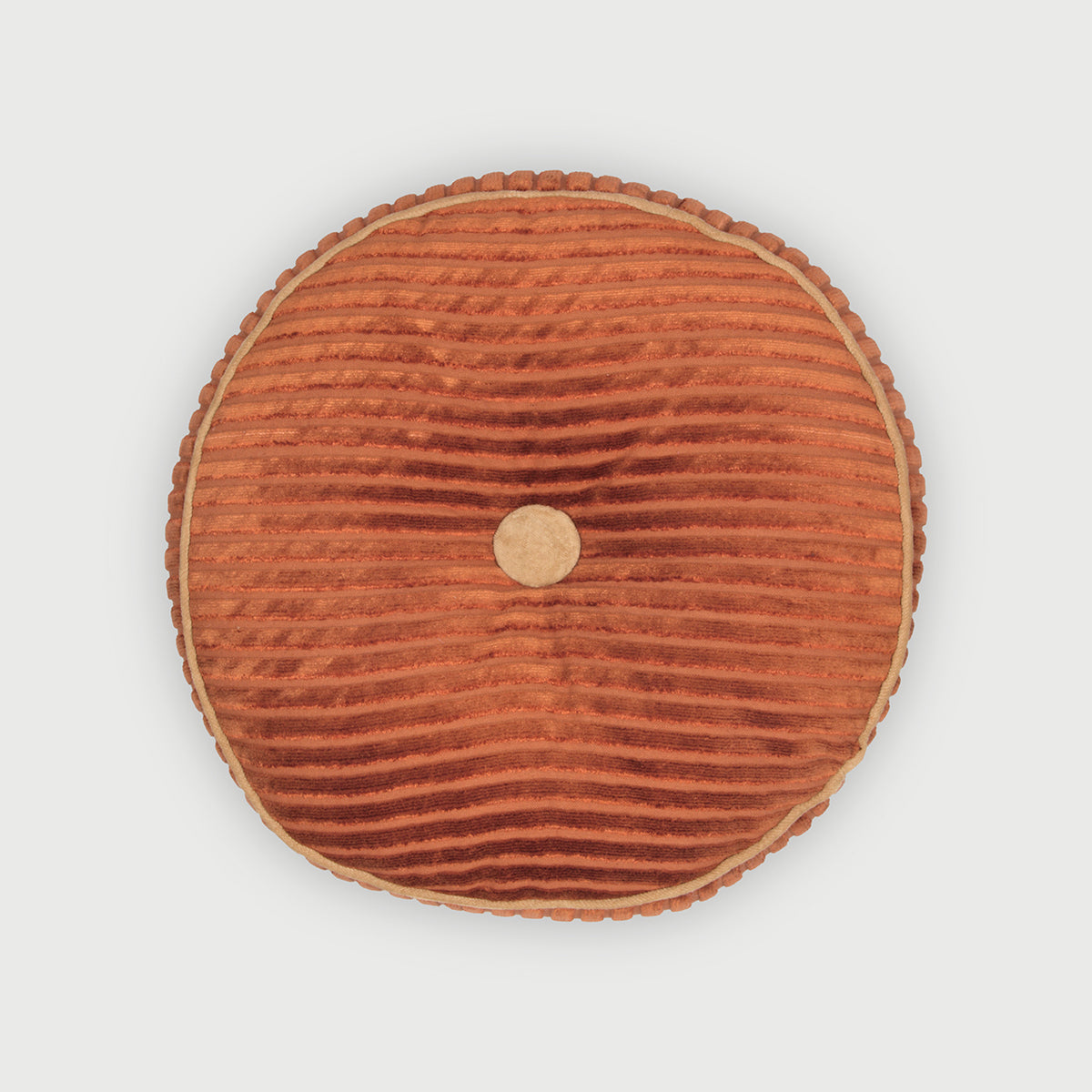 Luna Burnt Orange Velvet Round Cushion