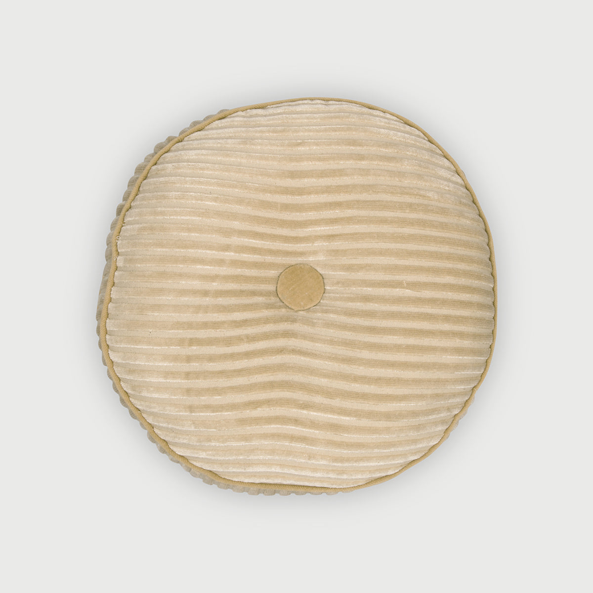 Luna Sandstone Velvet Round Cushion