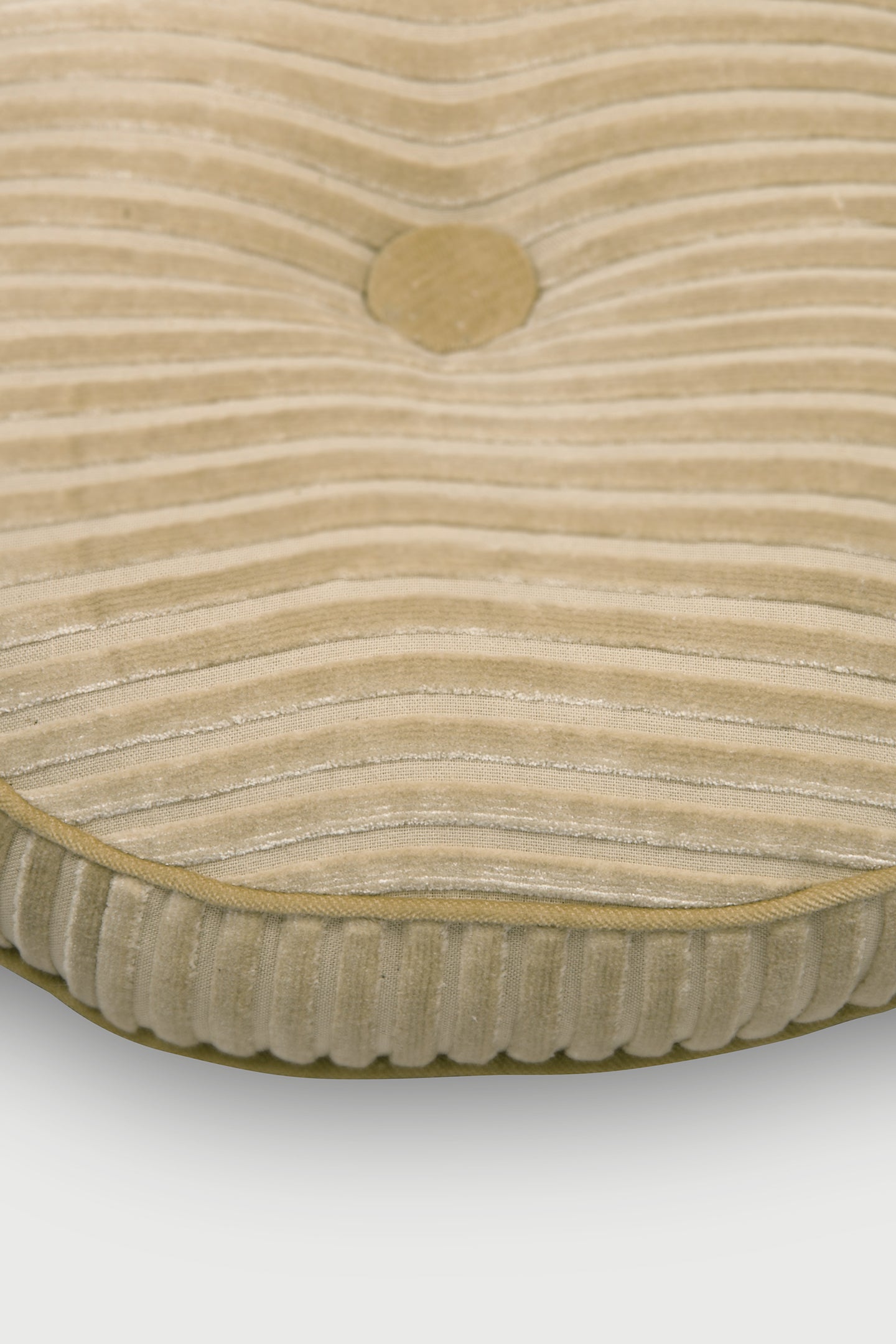 Luna Sandstone Velvet Round Cushion