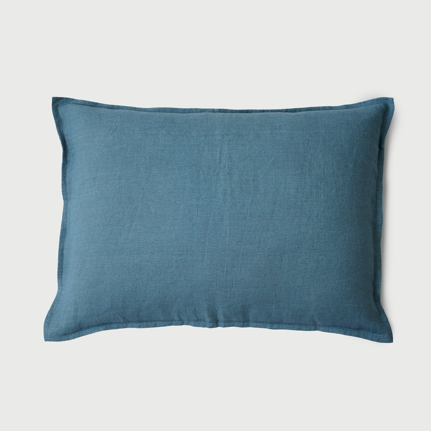 Azure Linen Pillow Cover