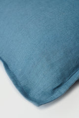 Azure Linen Pillow Cover