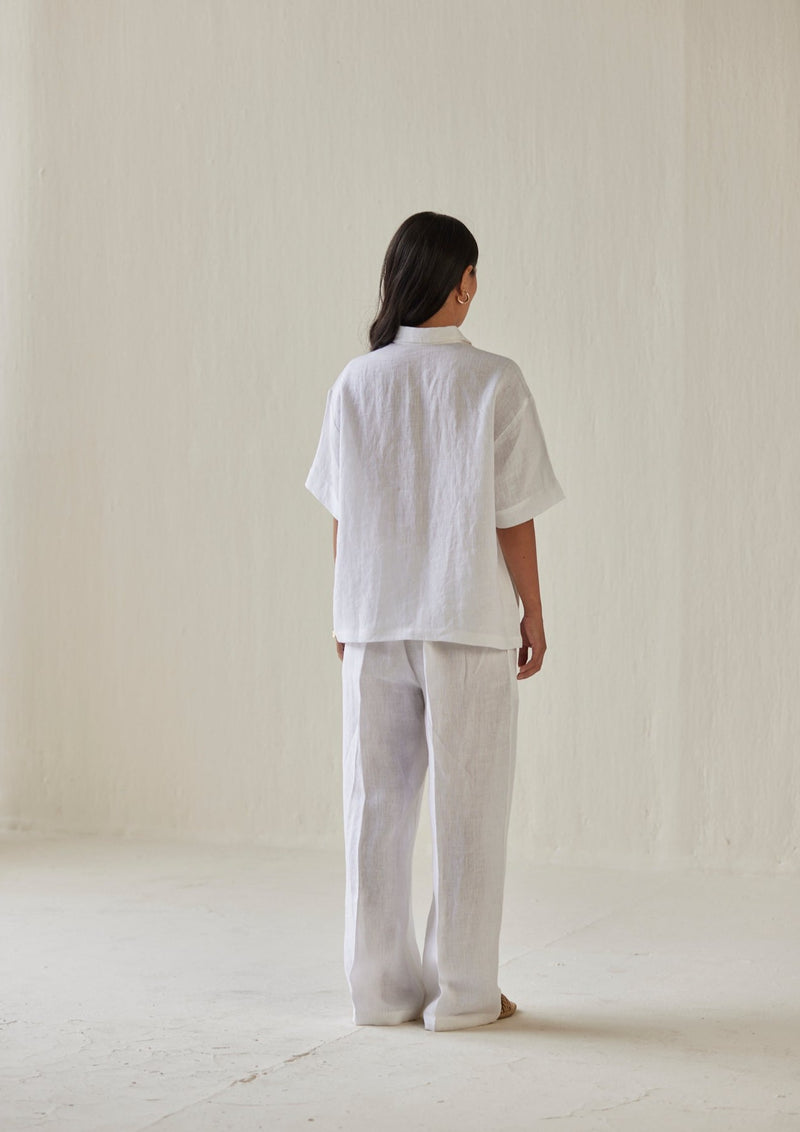 Oasis Linen White Shirt