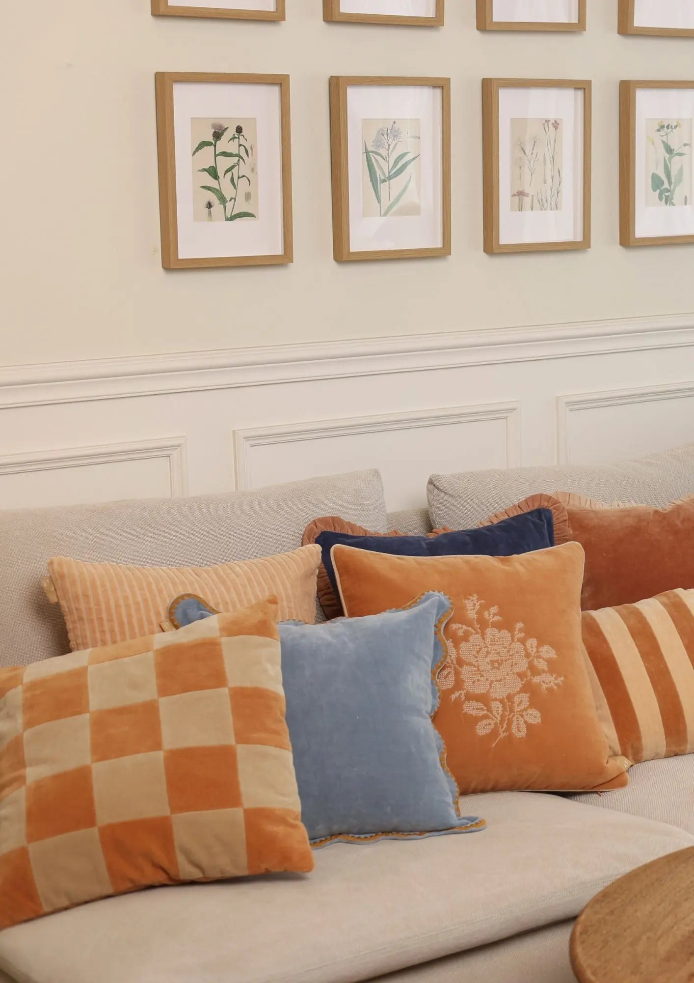 Fig Melon Velvet Cushion Cover SanctuaryLiving