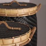 Adana Handwoven Bamboo Basket-Black