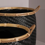 Adana Handwoven Bamboo Basket-Black