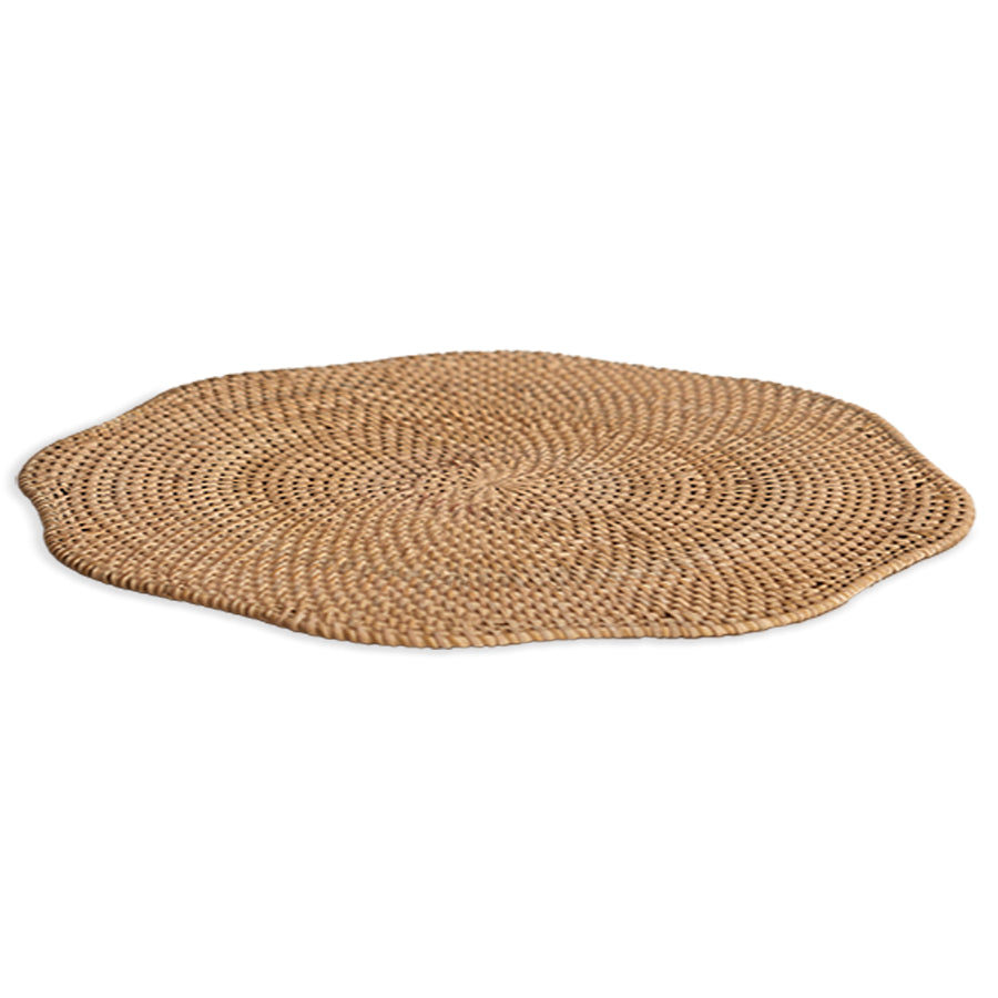 Ferrara Handwoven Rattan Star Placemat-Natural