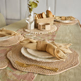 Ferrara Handwoven Rattan Star Placemat-Natural