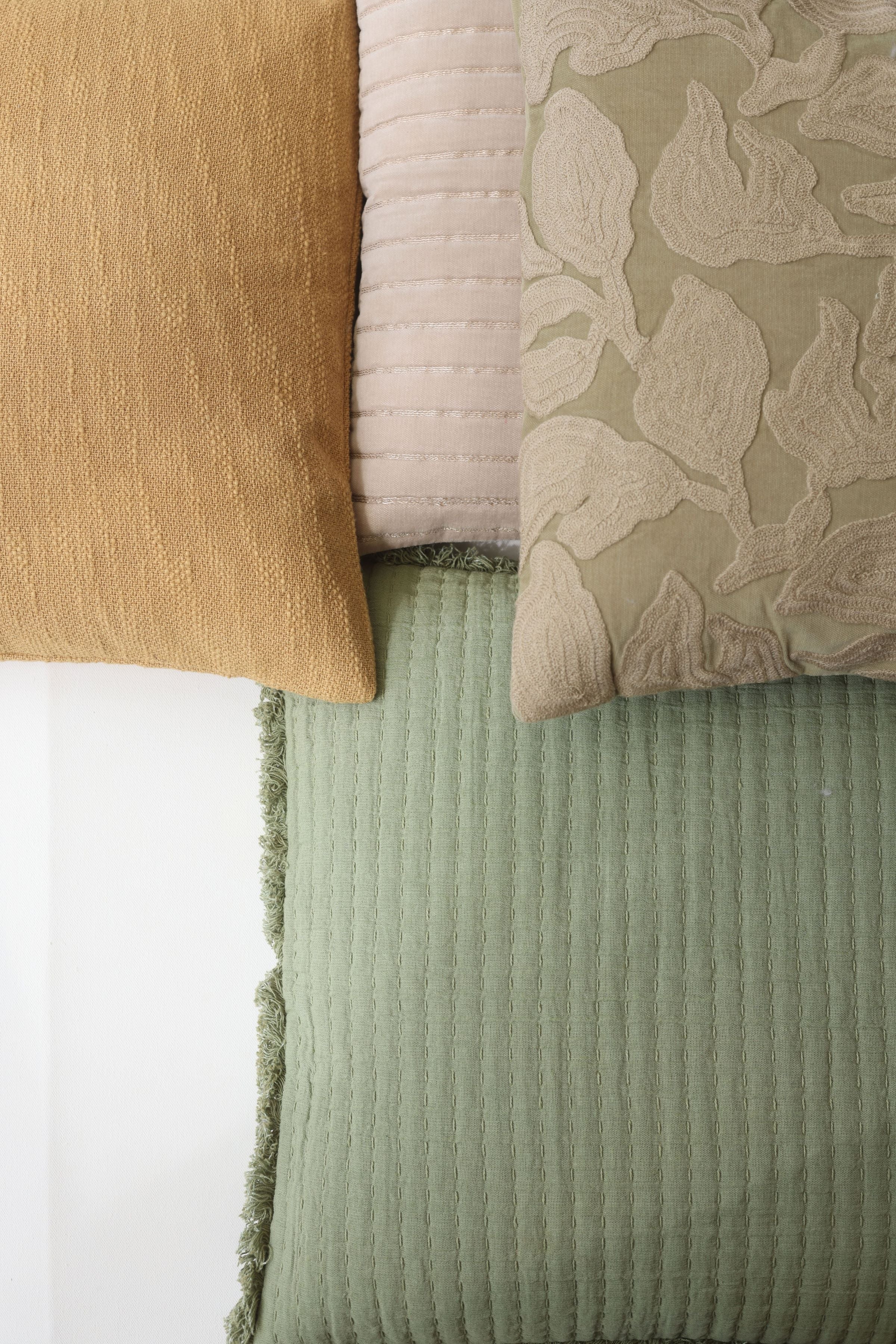 Cotton Slub Ochre Cushion Cover