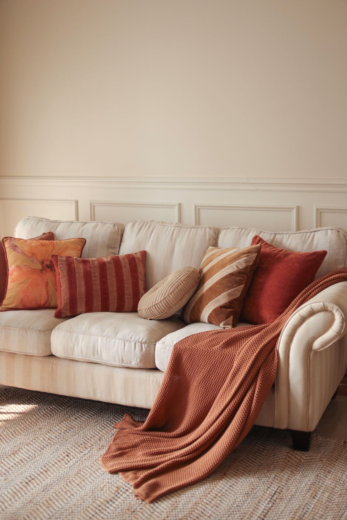 Spice Moss Knit Throw