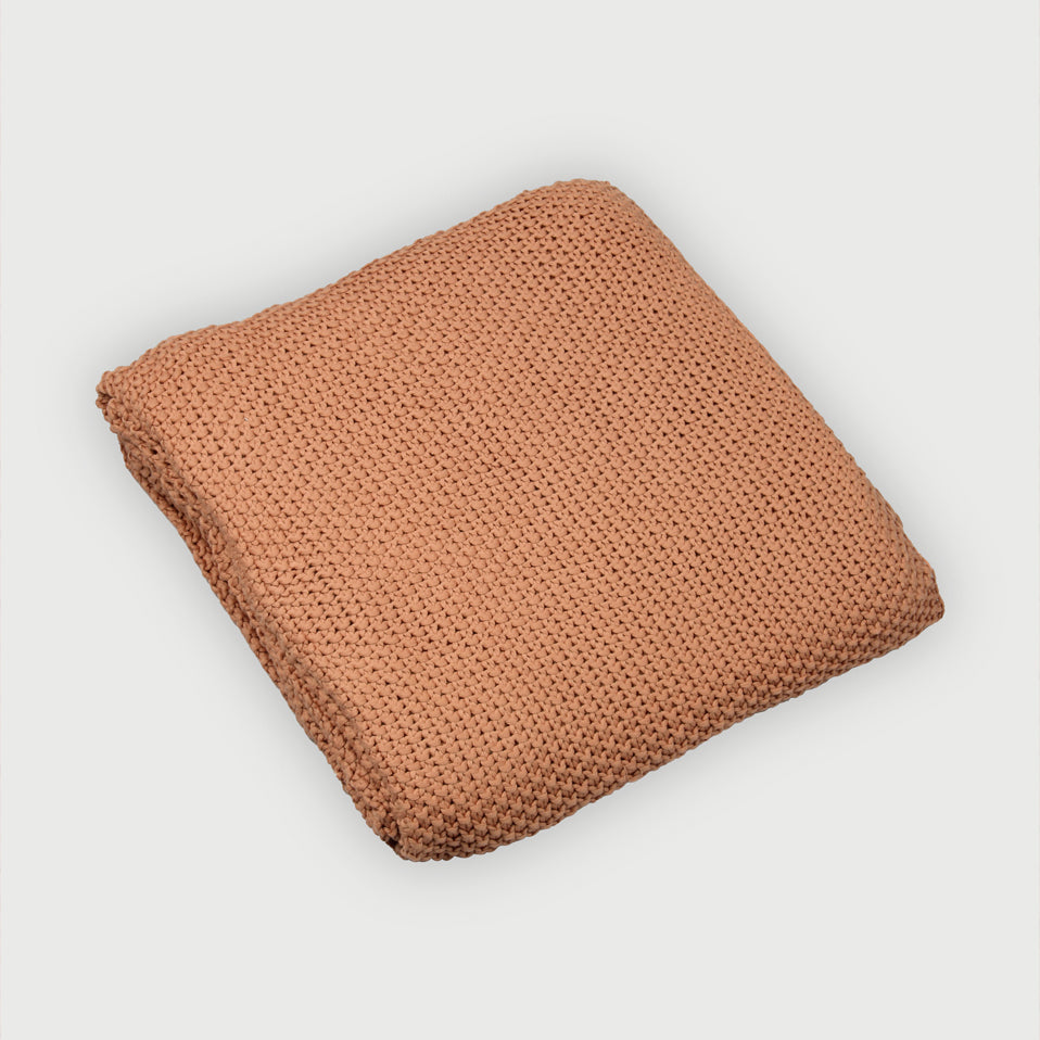 Spice Moss Knit Throw