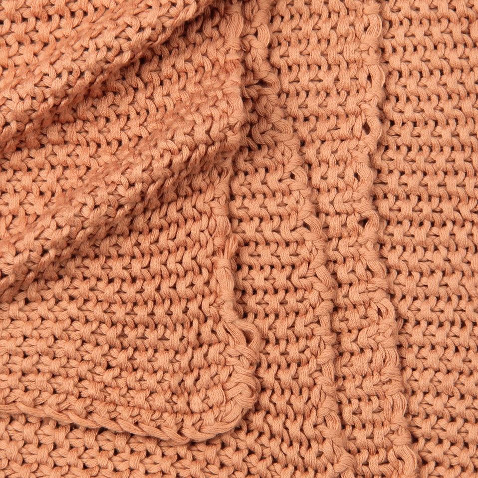 Spice Moss Knit Throw