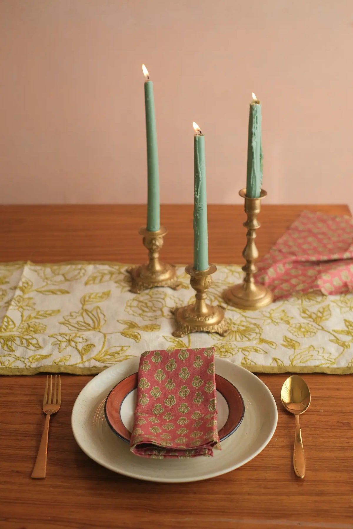 Rosabelle Olive Gift Set-Runner & Napkins SanctuaryLiving