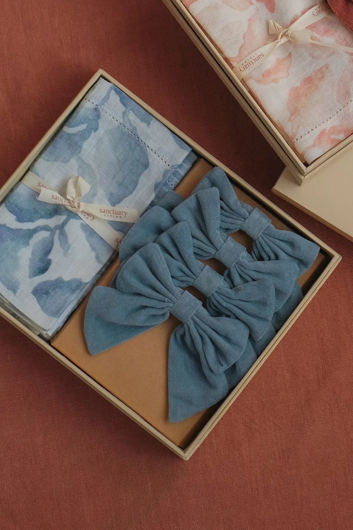 Teal Velvet Napkin Rings-Set of 4 SanctuaryLiving
