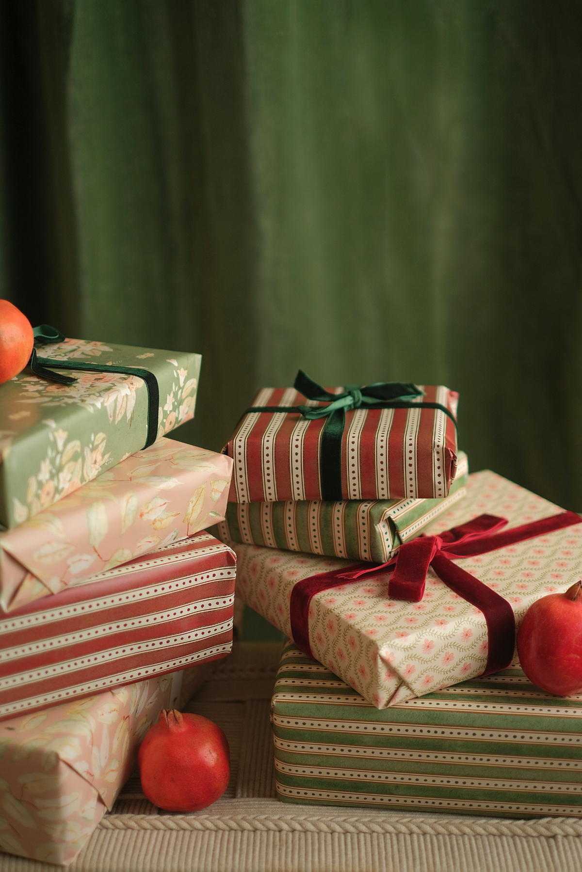 Valley Peach Gift Set-Linen Runner & Napkins SanctuaryLiving