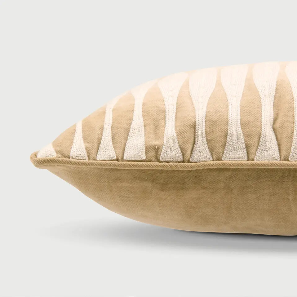 Ripple Oatmeal Oblong Cushion Cover SanctuaryLiving